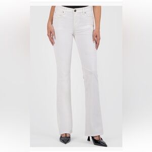 KUT from the Kloth‎ white Karen Bootcut Corduroy Pants jeans size 16P 16 NWT